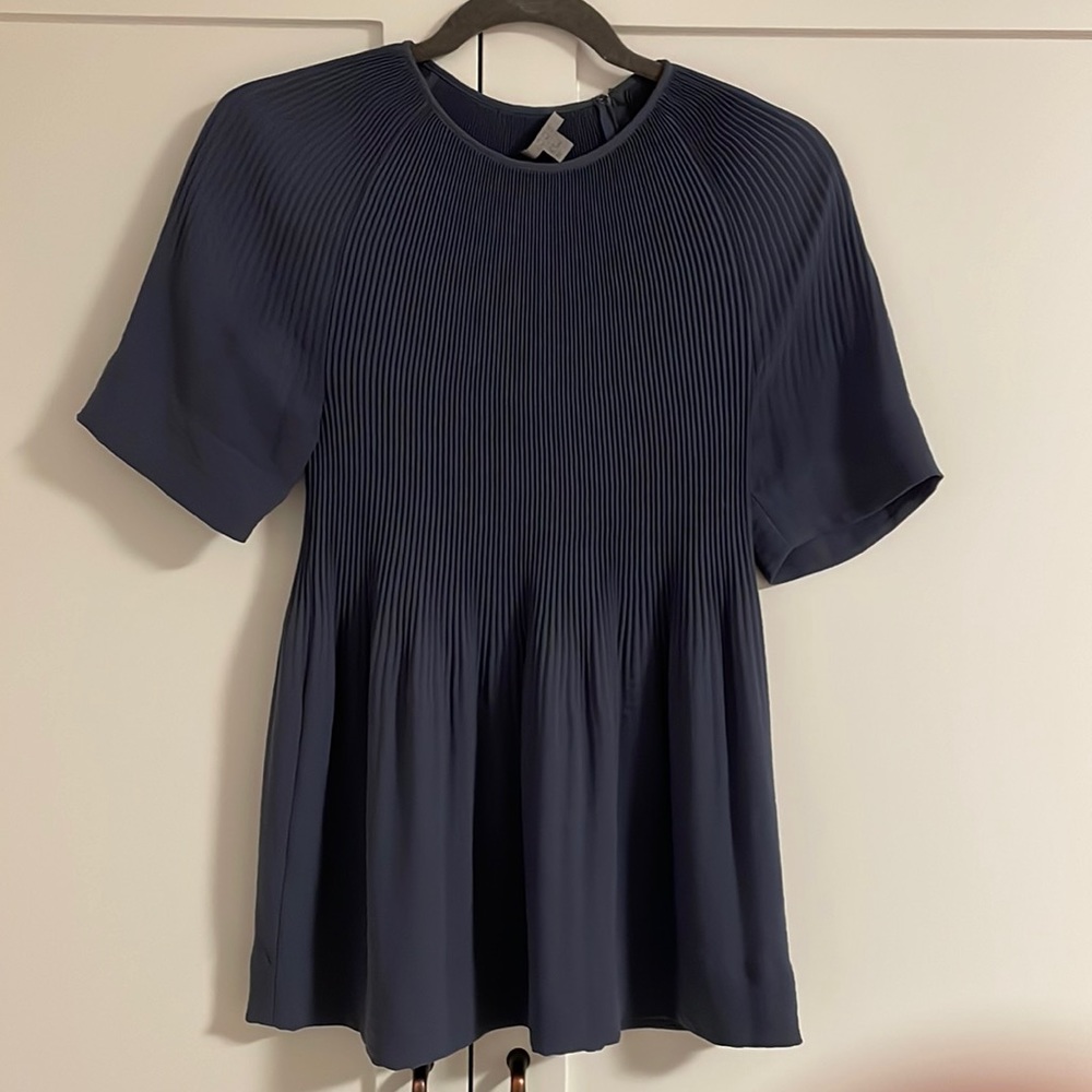 COS blue pleated top Size 6